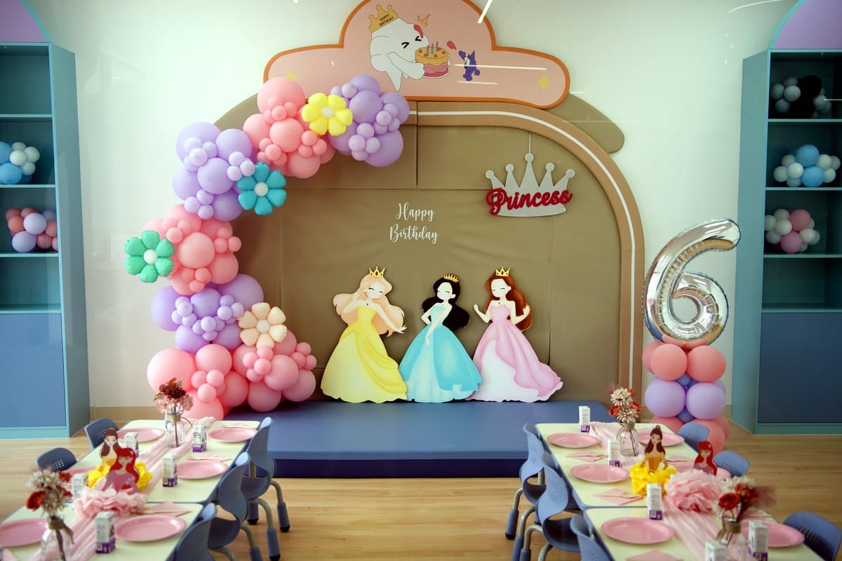 Enchanted · Princess party room, styled and ready